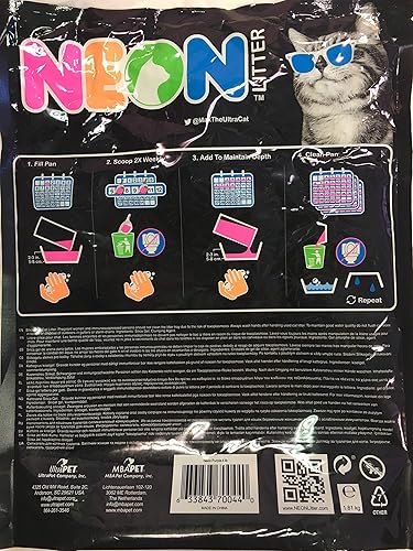 Miniatura 3 de NEON Arena para gatos de gel de sílice aglutinante, color azul