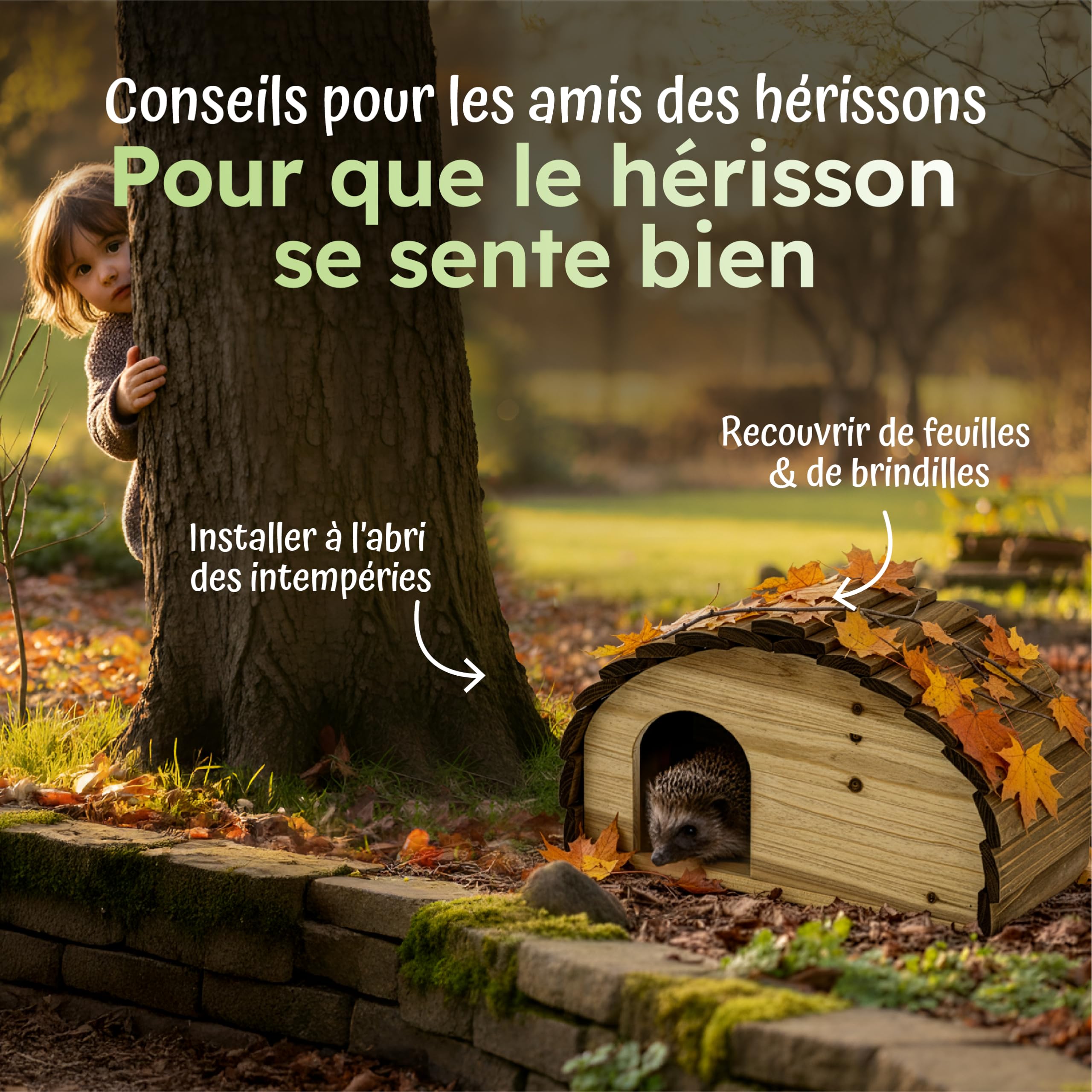Moorland Abris pour Hérissons en Bois FSC 35×21 cm – Cabane pour Herisson Extérieur avec Toit à Lattes de Bois – Maison Herisson Extérieur Prêt à l’Emploi, Étanche & Compact – Modèle IH3