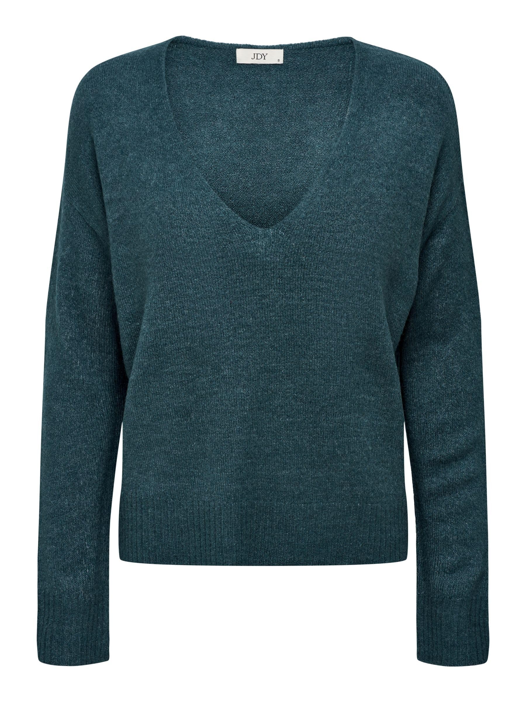 Dark green brindle sweater JDY Elanora - Women
