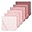 Looxii Muslin Burp Cloths Baby Girl 6 Pack - 20 x 10 - Ultra Soft & Absorbent, 6-Layer 100% Cotton for Spit Up & Drool- Gentle Baby Burping Cloth, Newborn Essentials Shower Gift Girl, Gradient Pink