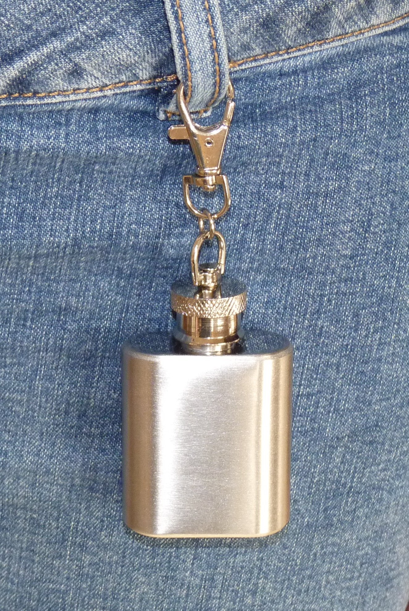 Flasque Alcool Porte-clés Inox 30ml UK Hip Flasks