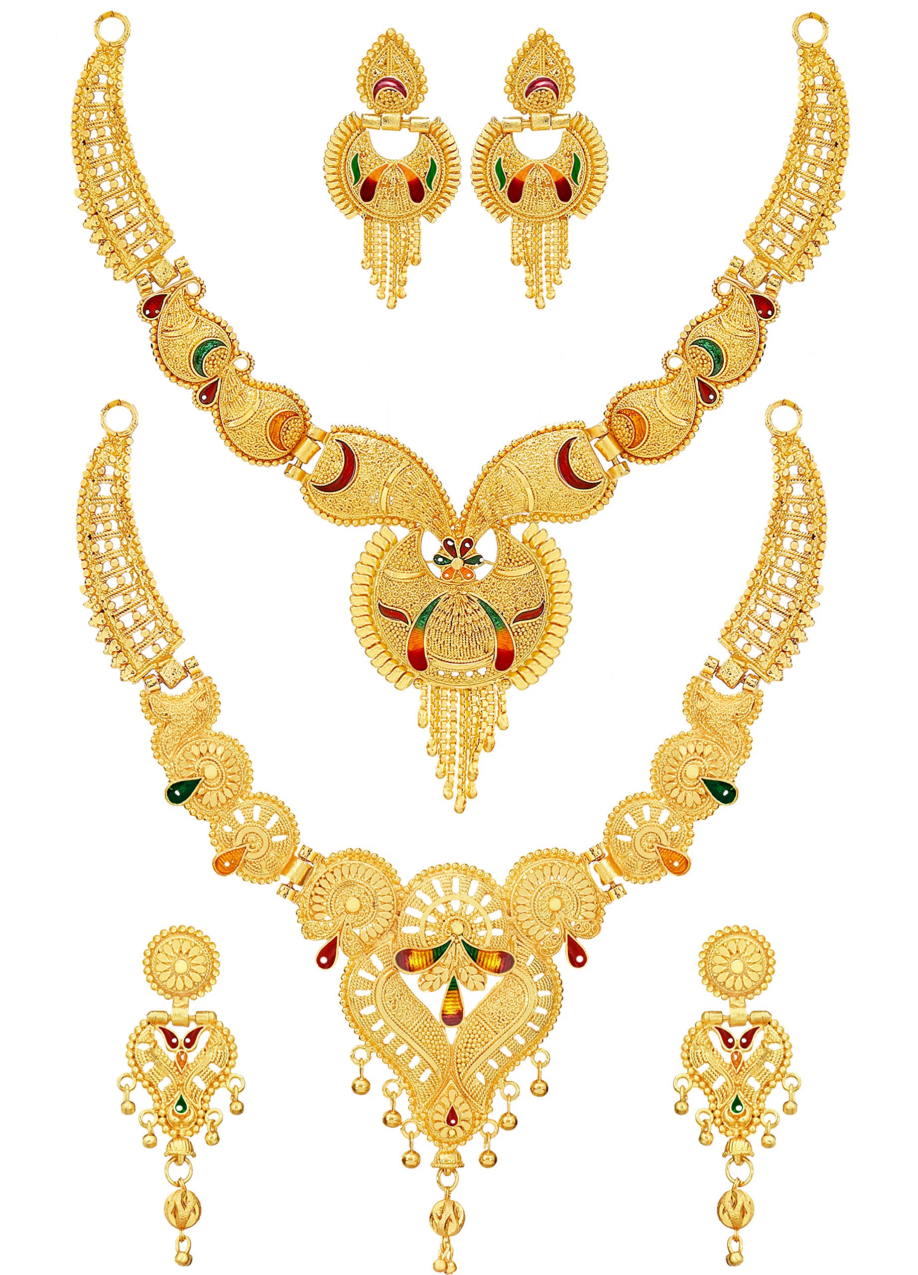 Mansiyaorange Combo Of Two Choker Multi Color Jewellery Necklace/Juelry/jwelry Set Jewellery For Women (B07RY24JHH) Amazon Price History, Amazon Price Tracker