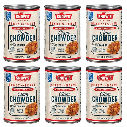 Snow's Manhattan Clam Chowder, 15 oz Can - 11g Protein