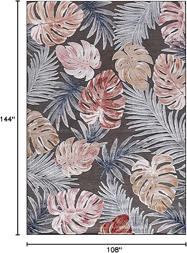 Miniatura 51 de CAMILSON Indoor Outdoor Rug 5x7 Bohemian Medallion Floral Area Rugs for Indoor and Outdoor Patios Easy-Cleaning Non-Shedding Living Room Garden and