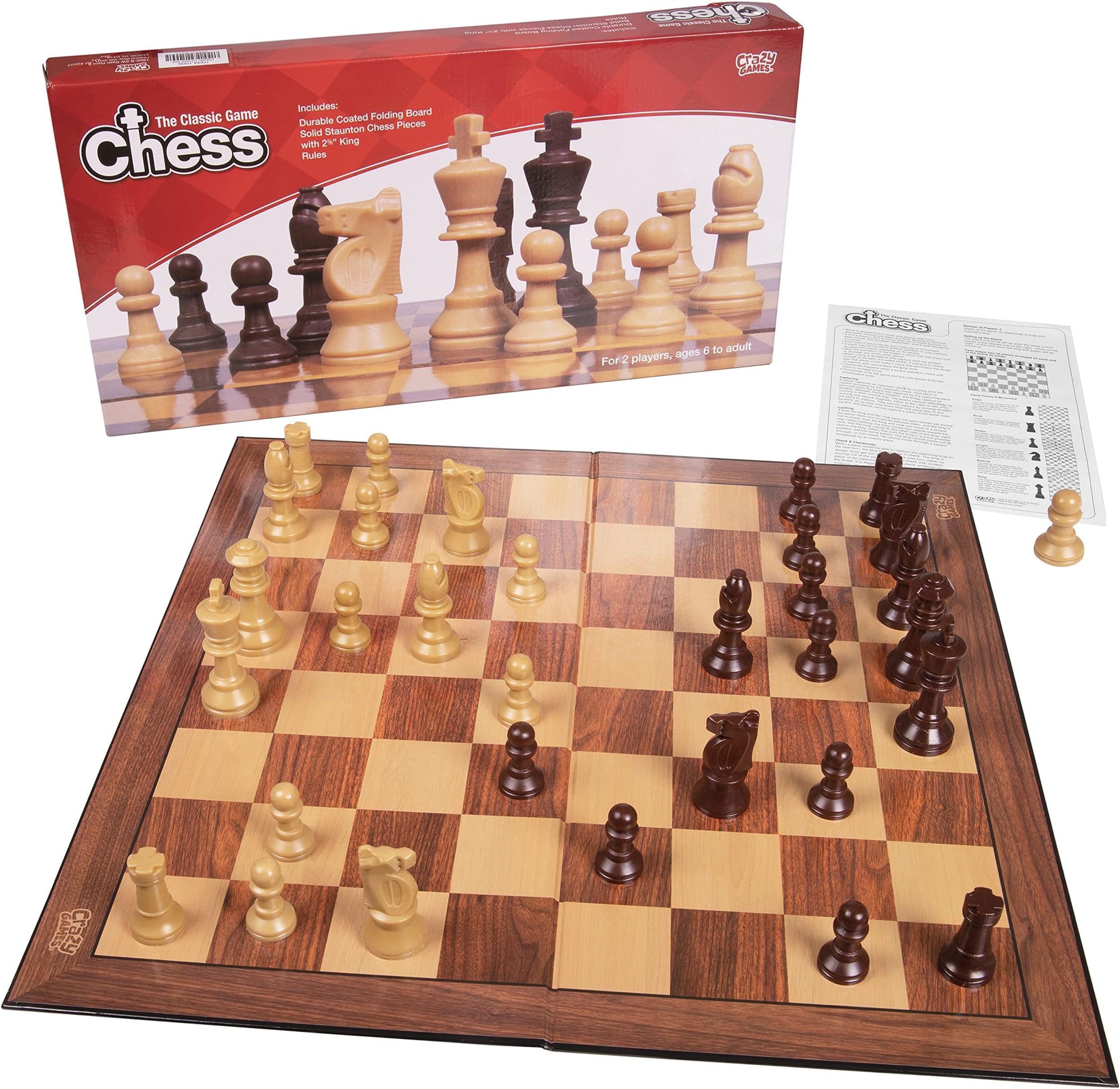 Plastic Chess Set: Premium Quality, Foldable Board with Staunton Pieces - Perfect for Travel, Kids and Adults, Suitable for Indoor & Outdoor Portable Ajedrez