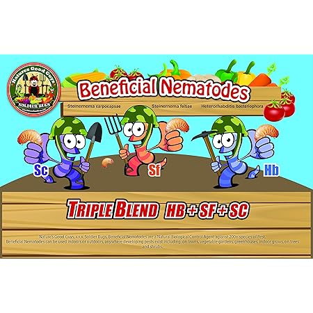 NaturesGoodGuys Live Beneficial Nematodes Hb+Sc+Sf - Kills Over 200 Different Species of Soil Dwelling and Wood Boring Insects. (5 Million_Nematodes)