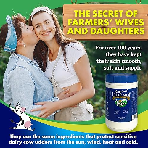 Miniatura 3 de Original Udder Balm Paquete de tarro de bomba de 16 onzas y bañera de repuesto de 64 onzas, fórmula hipoalergénica, sin tintes y sin fragancia,