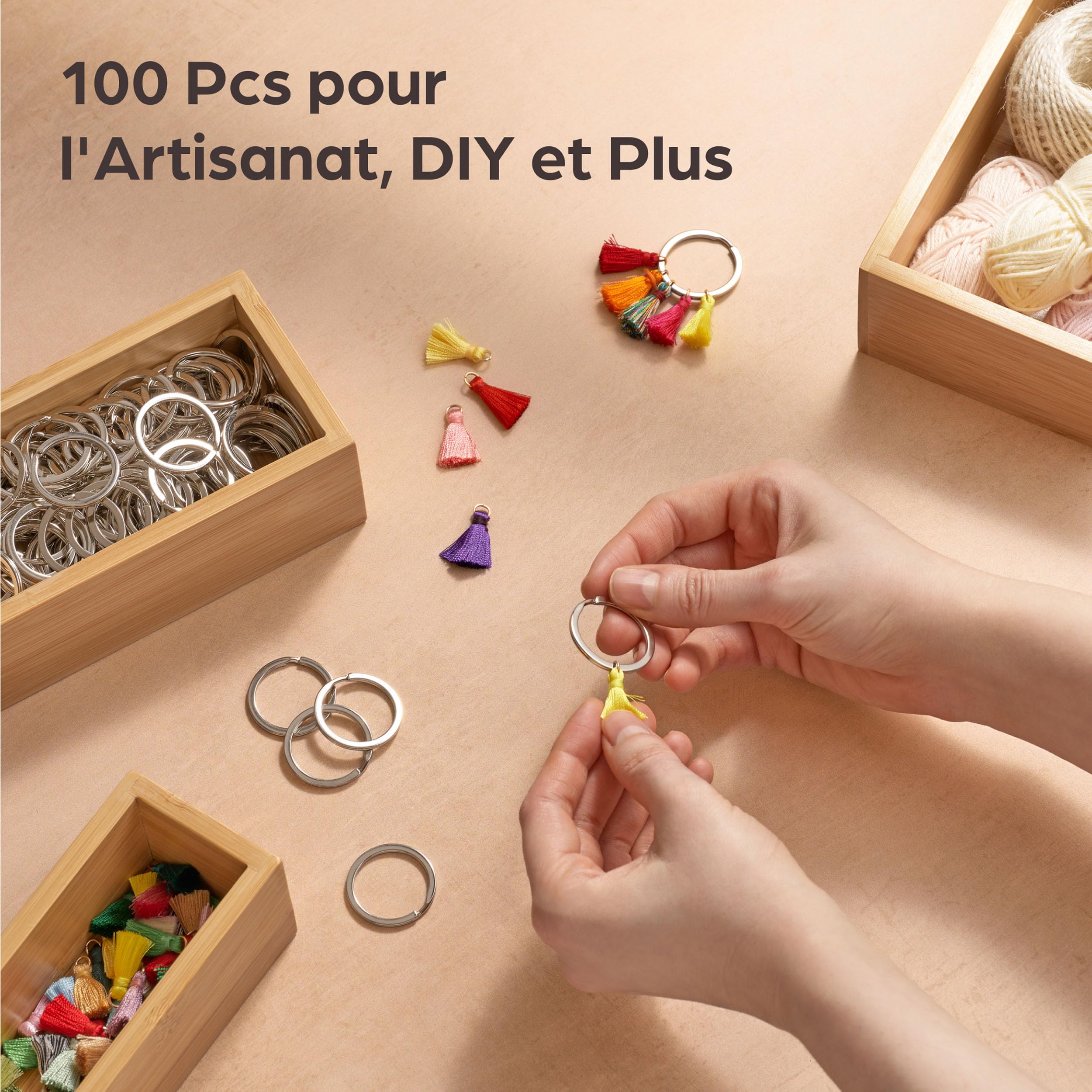 Lot De 100 Anneaux Ouverts En Métal En Forme De Triangle Pour Fabrication De Bijoux Et Porte-clés Argenté