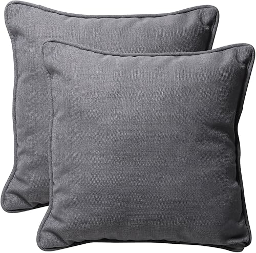 Vista 318 de Pillow Perfect - Cojín cuadrado para asiento de esquina para exteriores o interiores, color cobalto