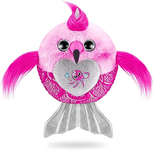 Miniatura 3 de Rainbocorns Mermaidcorn (flamenco) de ZURU, peluche coleccionable, sorpresas de sirena, peluche de peluche, huevo sorpresa, calcomanías, arena