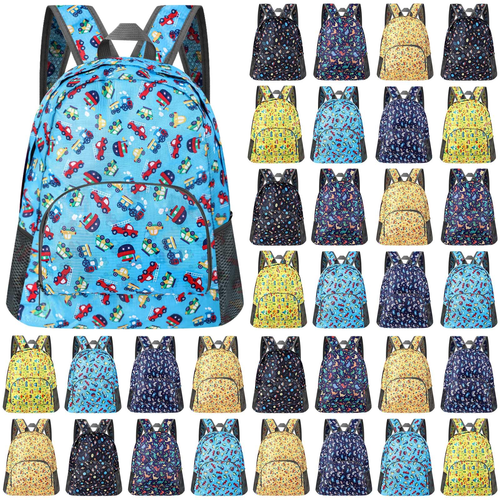 Patelai 48 Pcs 17" Backpacks Bulk for Kids Colorful Bookbags for Elementary Middle High School Boys Girls Charity Donate(Cartoon Color)