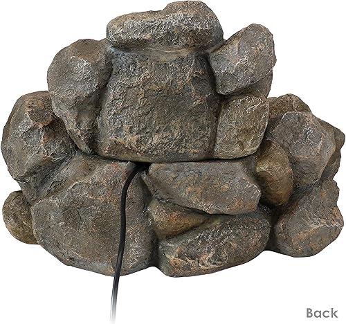 Miniatura 5 de Sunnydaze Rocky Ravine - Fuente de agua eléctrica para exteriores, de 18 pulgadas, con bomba sumergible, para jardín, patio, terraza