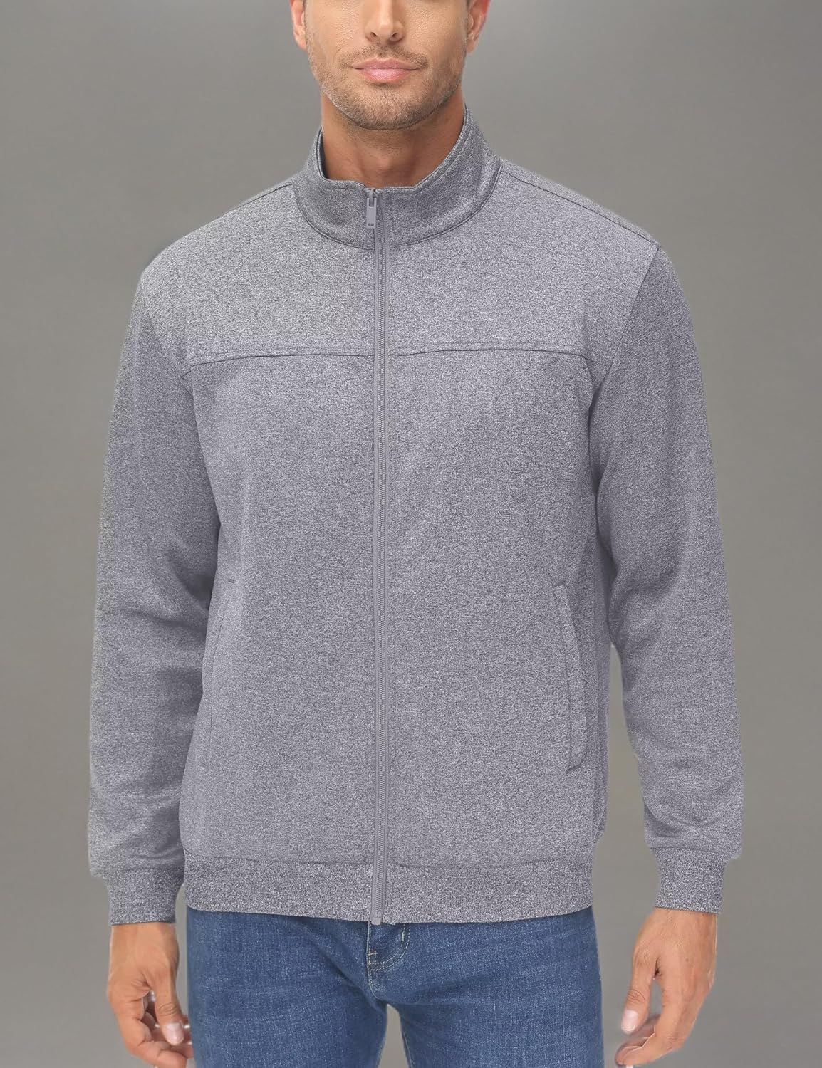 MAGCOMSEN Men's Track Jackets Lightweight Full-Zip Casual Coat Workout Running Athletic Active Jacket With Pockets - Image 7