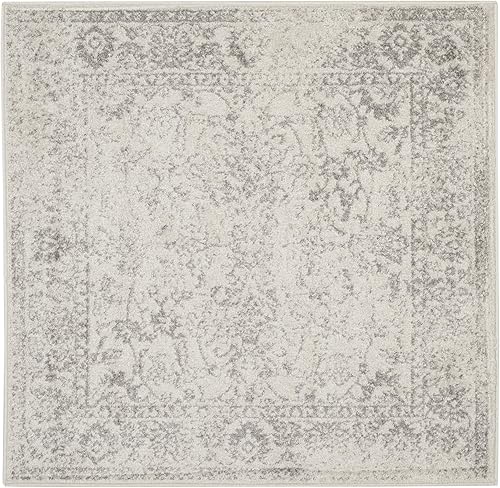 Miniatura 125 de Safavieh colección Adirondack - Alfombra de área, 8 x 10 pies, gris pizarra y marfil, diseño oriental desgastado, no desprende pelusa, fácil