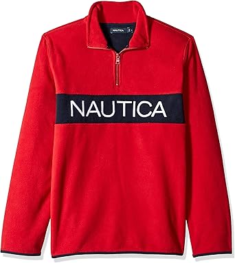 Nautica Sudadera polar para hombre con logotipo con cremallera 1/4:  Amazon.es: Ropa