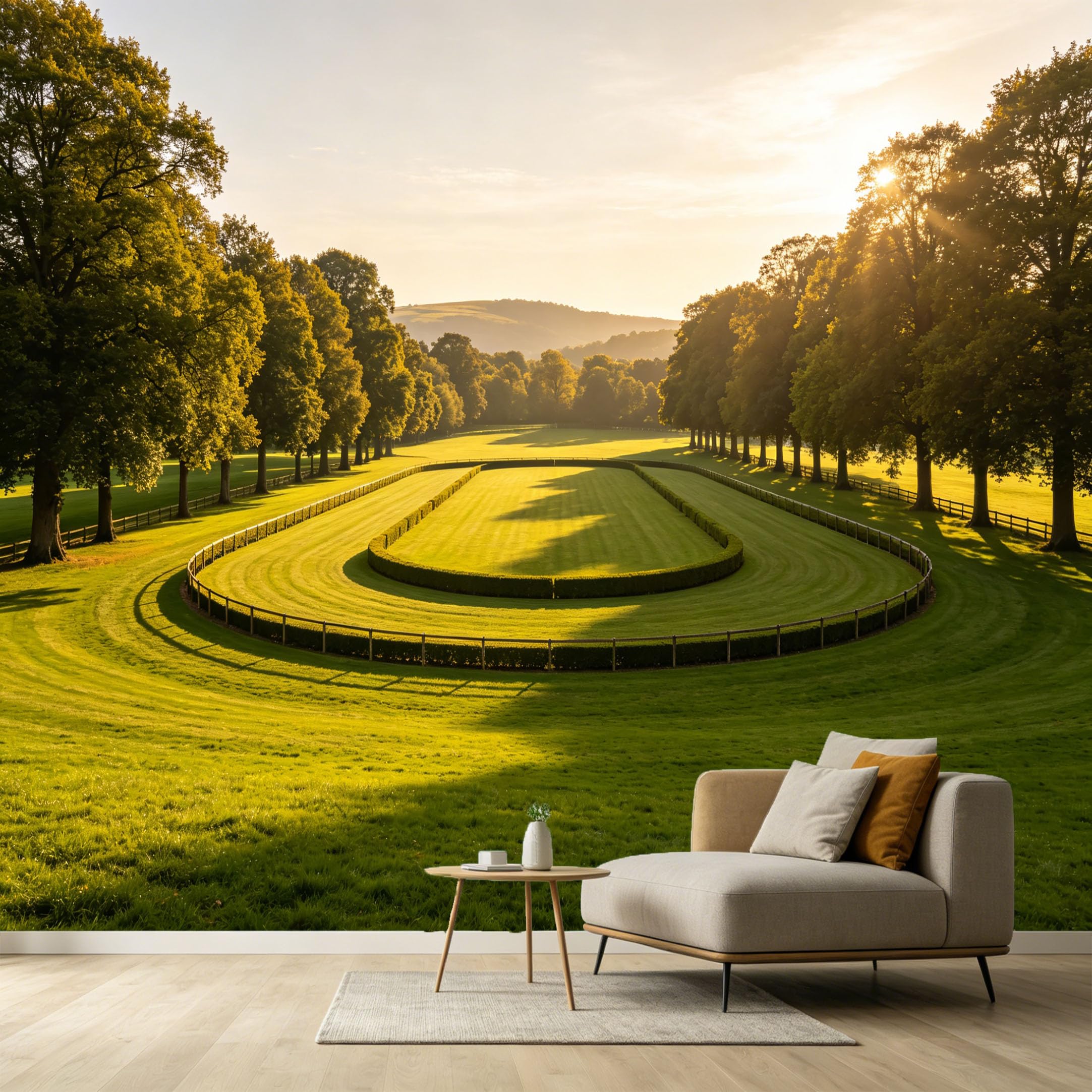 Custom Size Wall Murals Peaceful Meadow Landscape Sunlight Trees Countryside Aesthetic SelfAdhesive Wall Fabric Removable Large Wallpaper for Photo Living Room