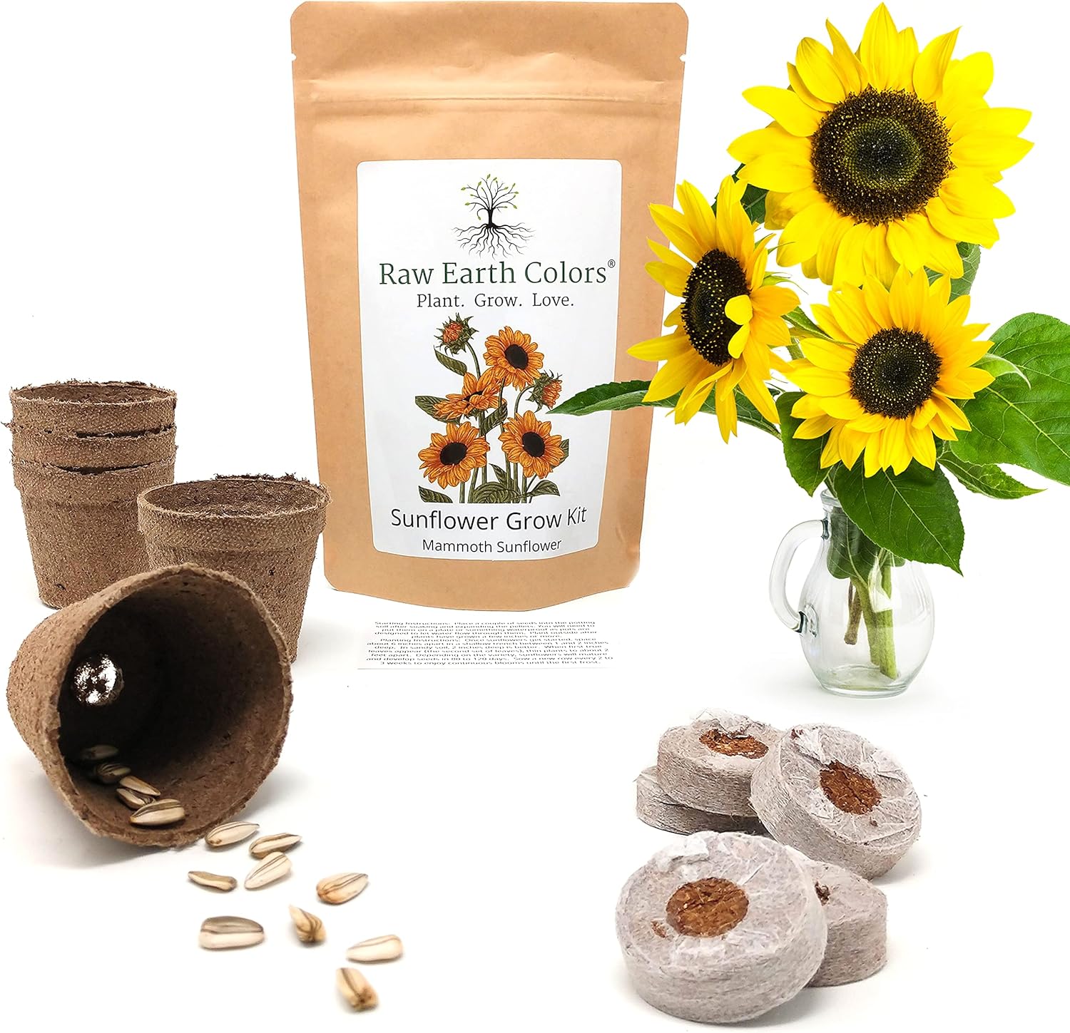 Sunflower Grow Kit with Mammoth Flower Seeds for Planting
