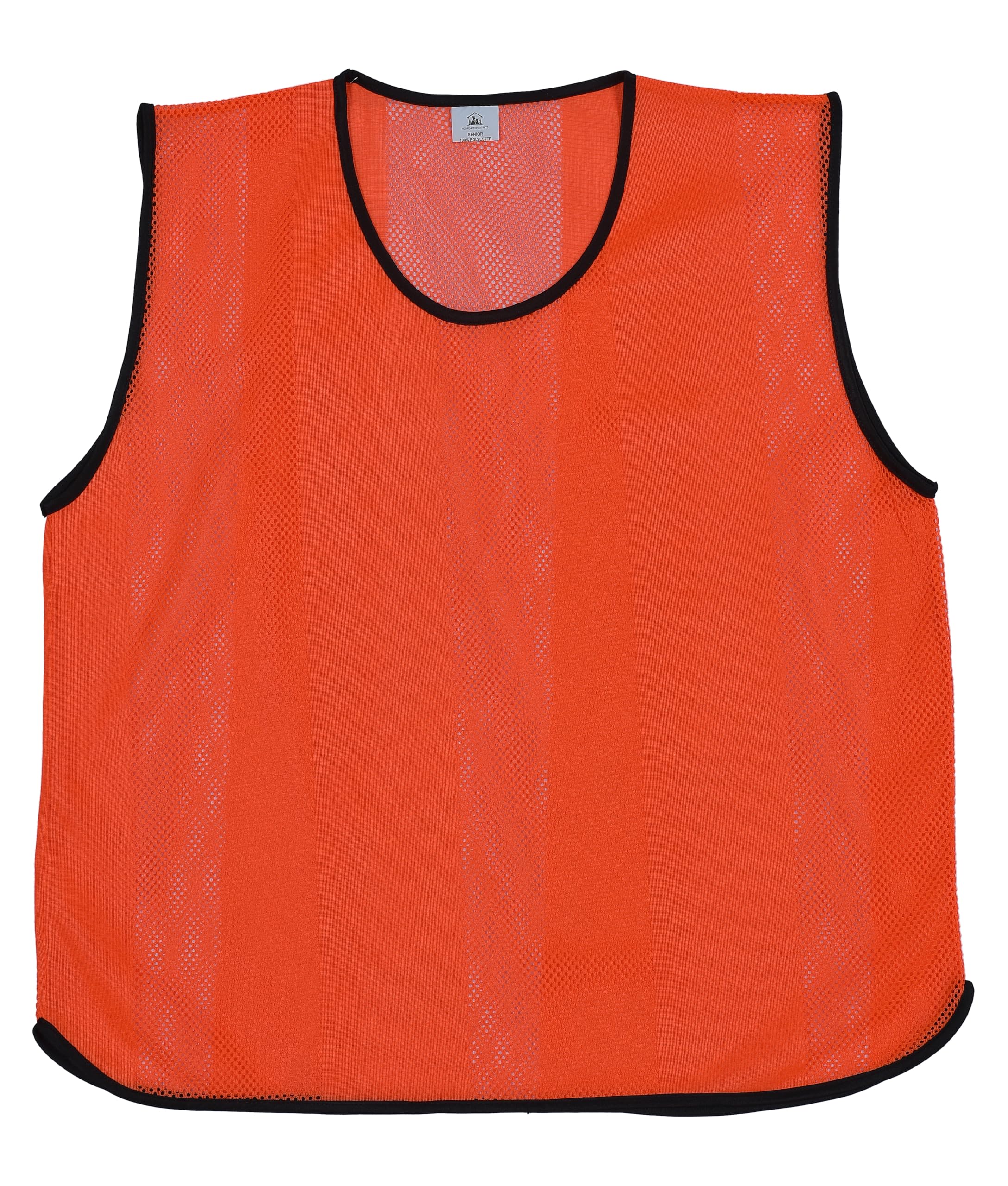 10 X Training Bibs Mesh Football Training Equipment Sports Vest - Quick Dry Football Bibs Adult For Netball, Cricket, Basketball or Rugby - Ideal Team Practice Vest (Junior Sizes, Orange)