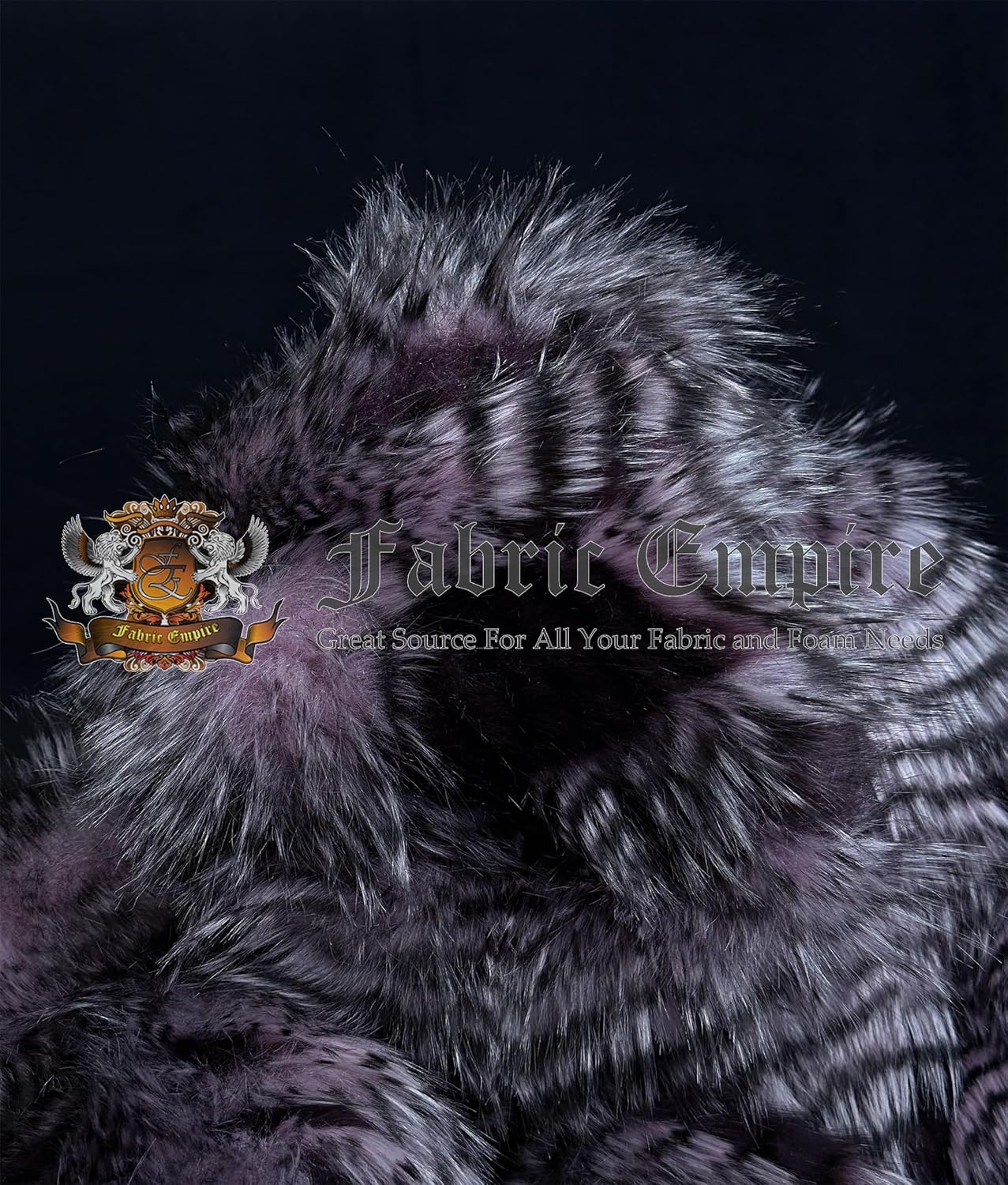 Faux Fur Fabric Fancy Feather .5-2in Long Pile Fur Fabric Sold by Continuous Yard - Faux Fur Design for DIY, Non-Shedding, Low Maintenance Fur, Winter Fashion Accessories, Mittens, Earmuffs (Purple)