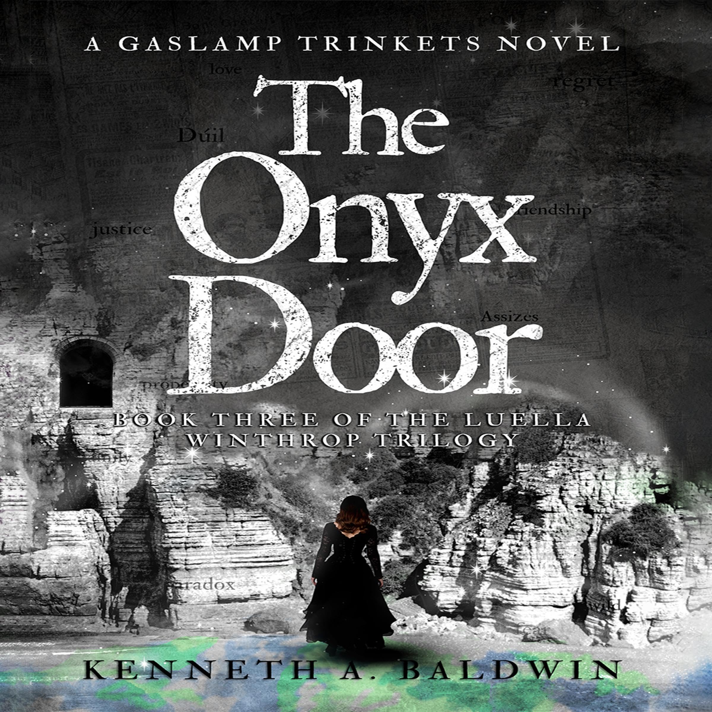 Cover art for The Onyx Door: A Gaslamp Trinkets Novel