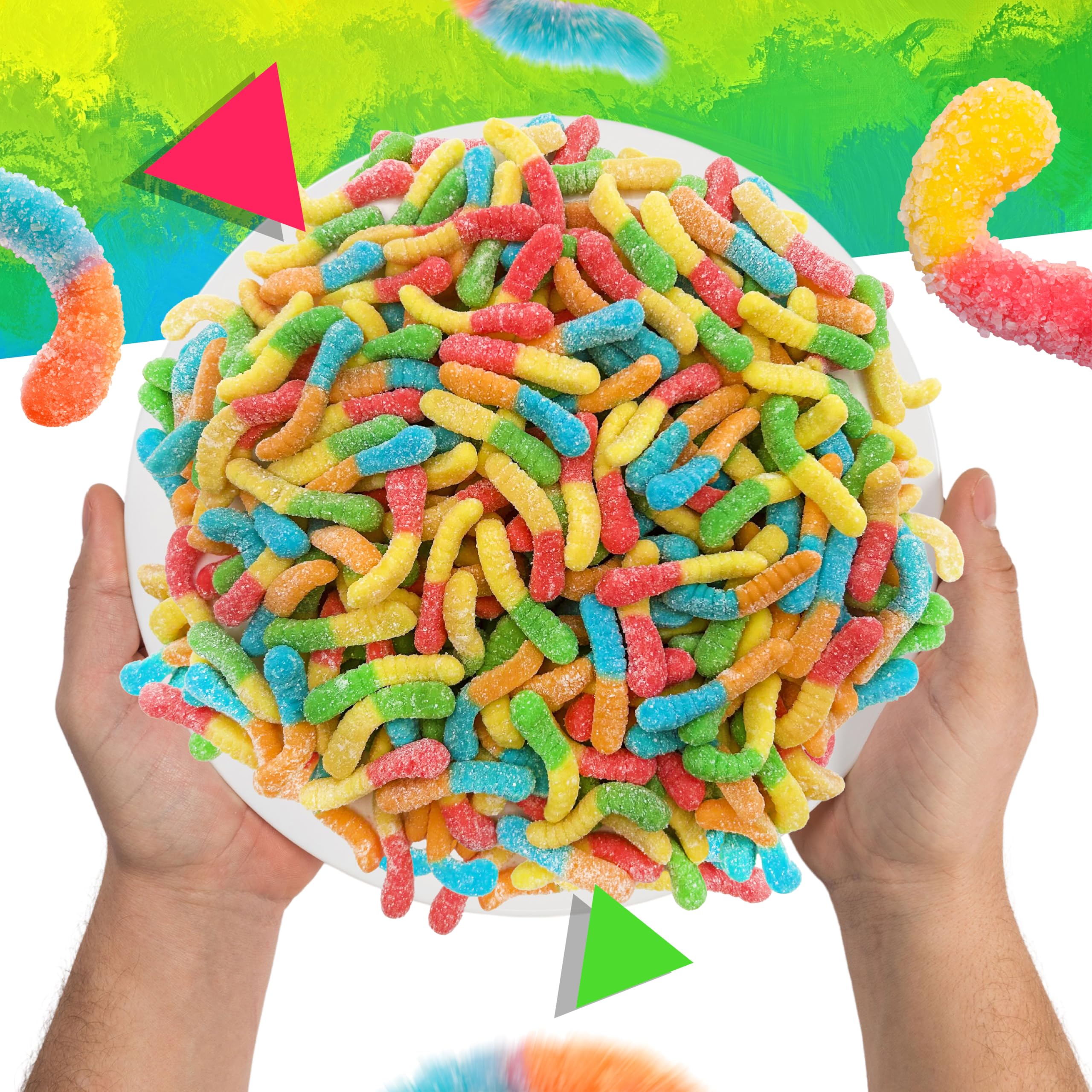 Amazon.com : Sour Gummy Worms | 1 Pound Bag | Assorted Fruit Flavors | Neon  Sour Gummies for Parties, Dessert Decorating, Snacking, and Candy Buffets |  Classic Chewy Candy : Grocery & Gourmet Food