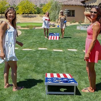 GoSports 4 x 2 ft Ultra Portable Cornhole Board Set - Choose LED Lights or Standard - Regulation Size Corn Hole Games for Adults, Perfect for Tailgating and Camping - Includes 8 Bean Bags & Rules