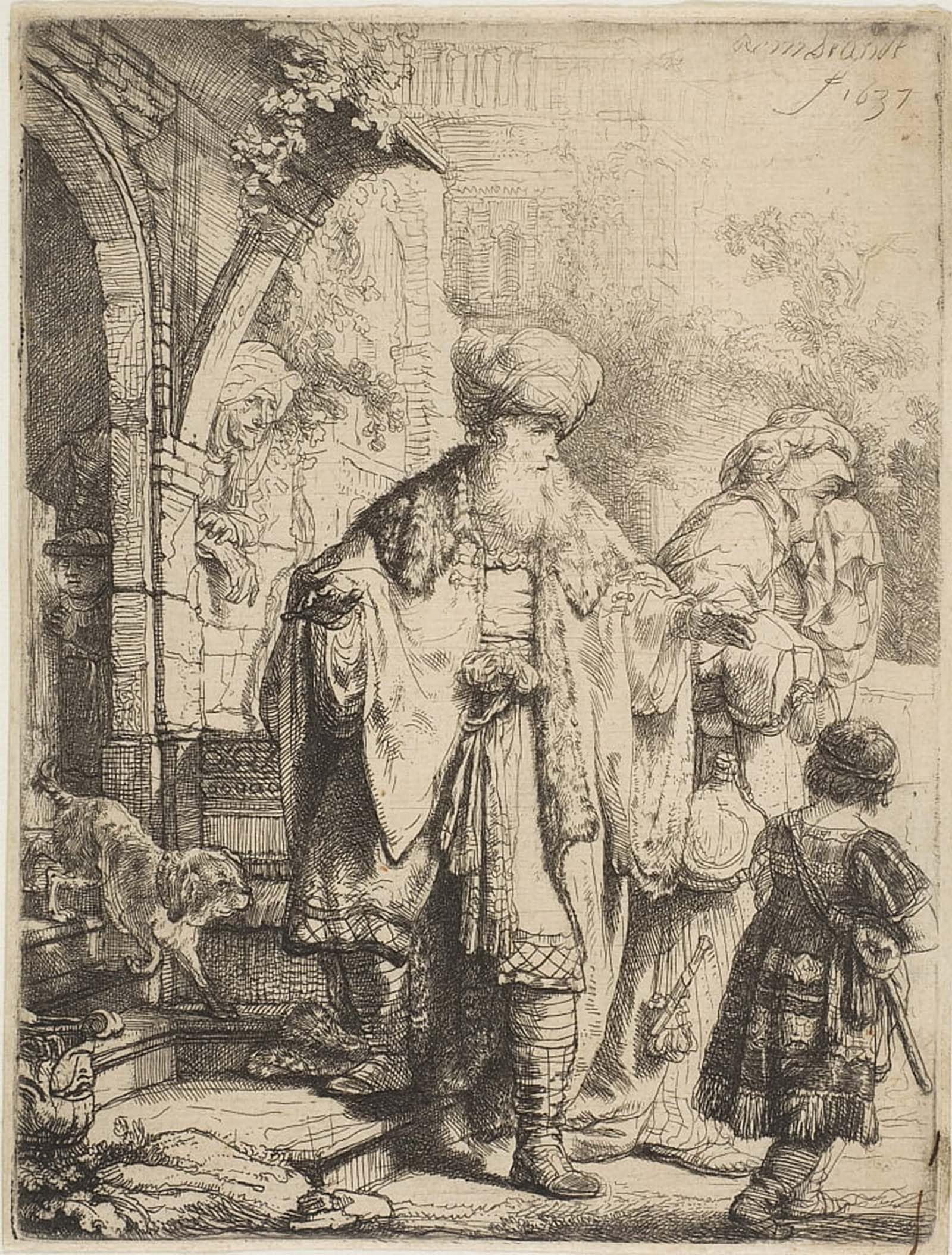 Serendipitp No Frame Vintage Picture Print On Canvas Wall Art Poster Abraham Casting Out Hagar And Ishmael By Rembrandt Van Rijn Artwork Print Poster For Wall Decor 60X90cm