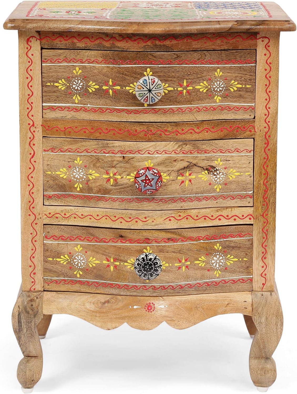 Christopher Knight Home Ailey NIGHTSTAND, Natural + Multi