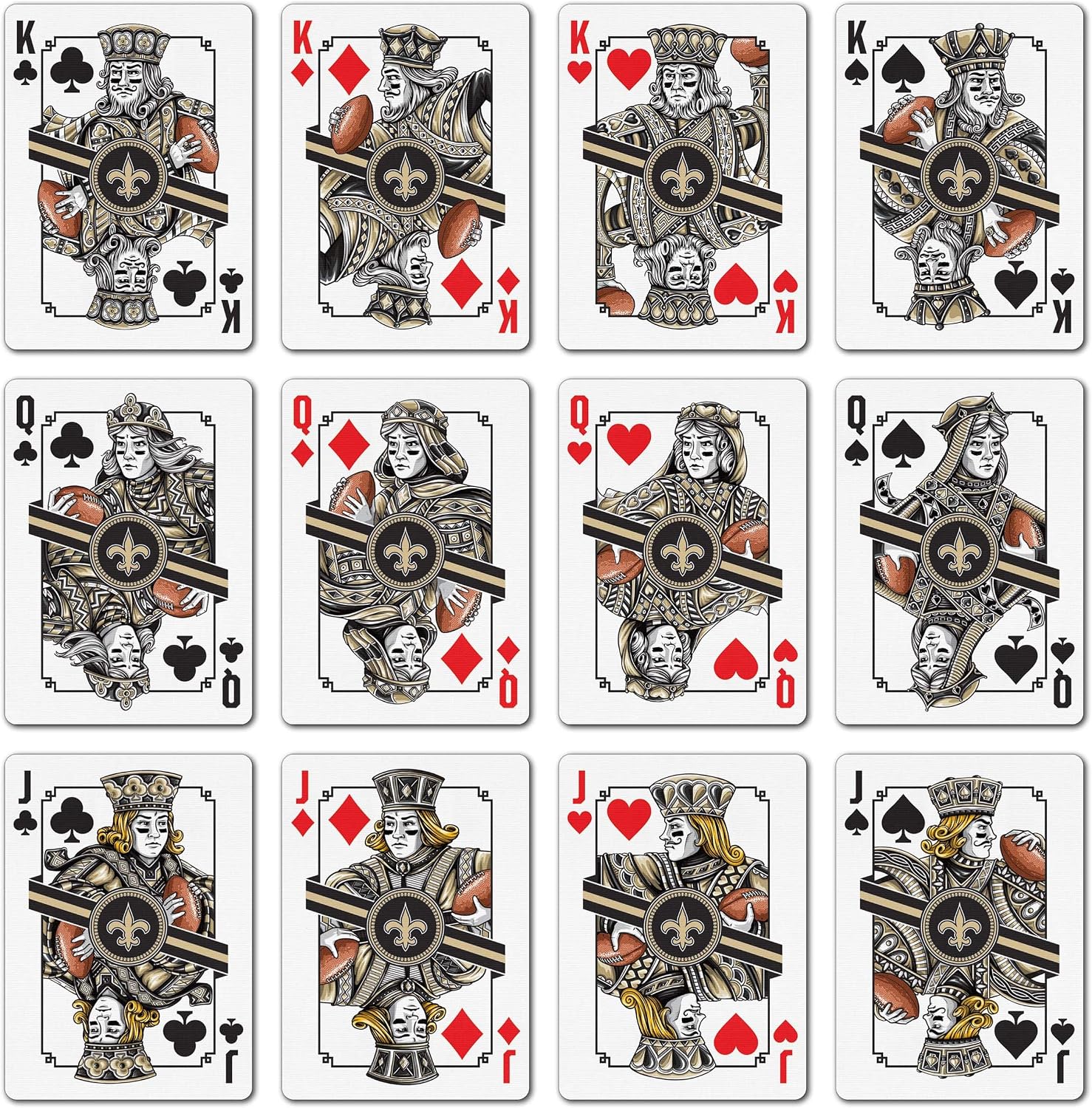 YouTheFan NFL Officially-Licensed Playing Cards - Original Artwork on All face Cards and Jokers - Team’s Official Colors - Quality Linen Texture - Designed in The USA