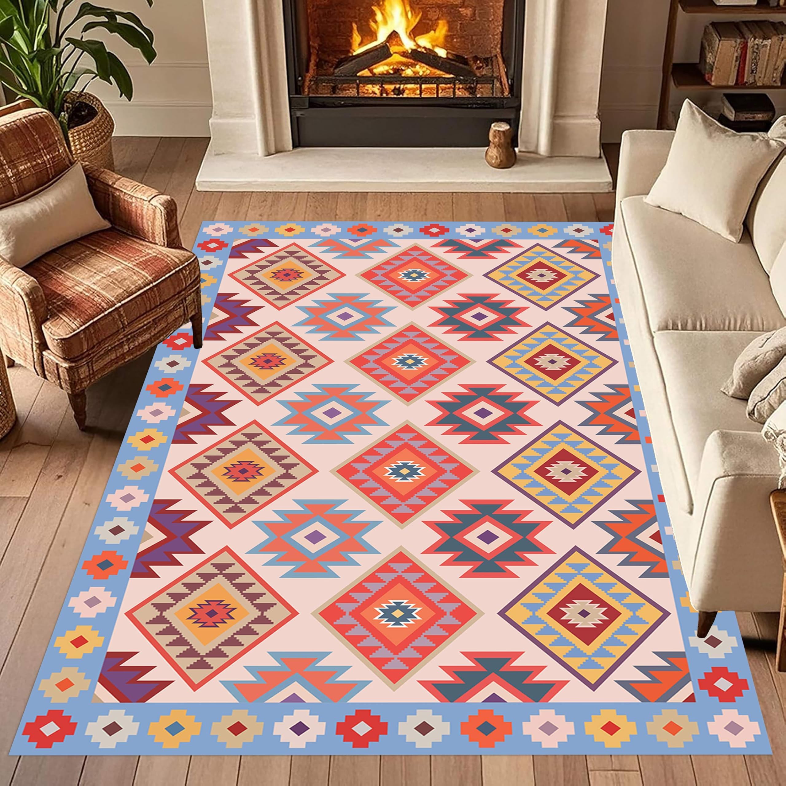 Tapis marocain de salle à manger pour créer un coin bohème