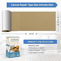 Vista 227 de KING MOUNTAIN Parche de reparación de lona de 9 x 11 pulgadas, 2 piezas, parche de tela impermeable autoadhesivo para sofás, tiendas de campaña