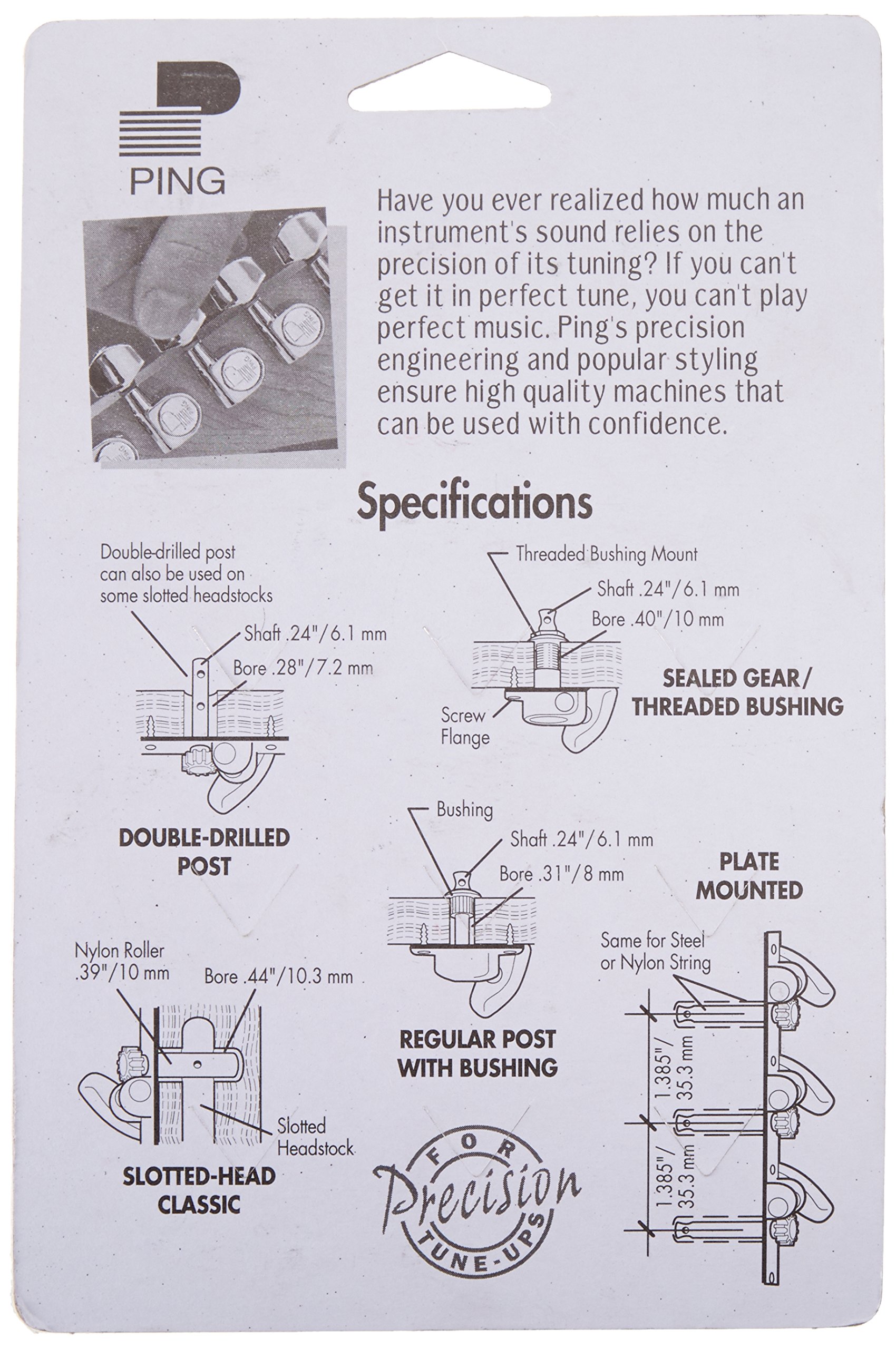 Schaller 4 in Line Black Bass Keys