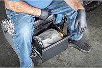 Vista 2 de Powerbuilt Asiento rodante con bandejas de herramientas expandibles, taburete de garaje con caja de herramientas con ruedas - Gris 941918ECE