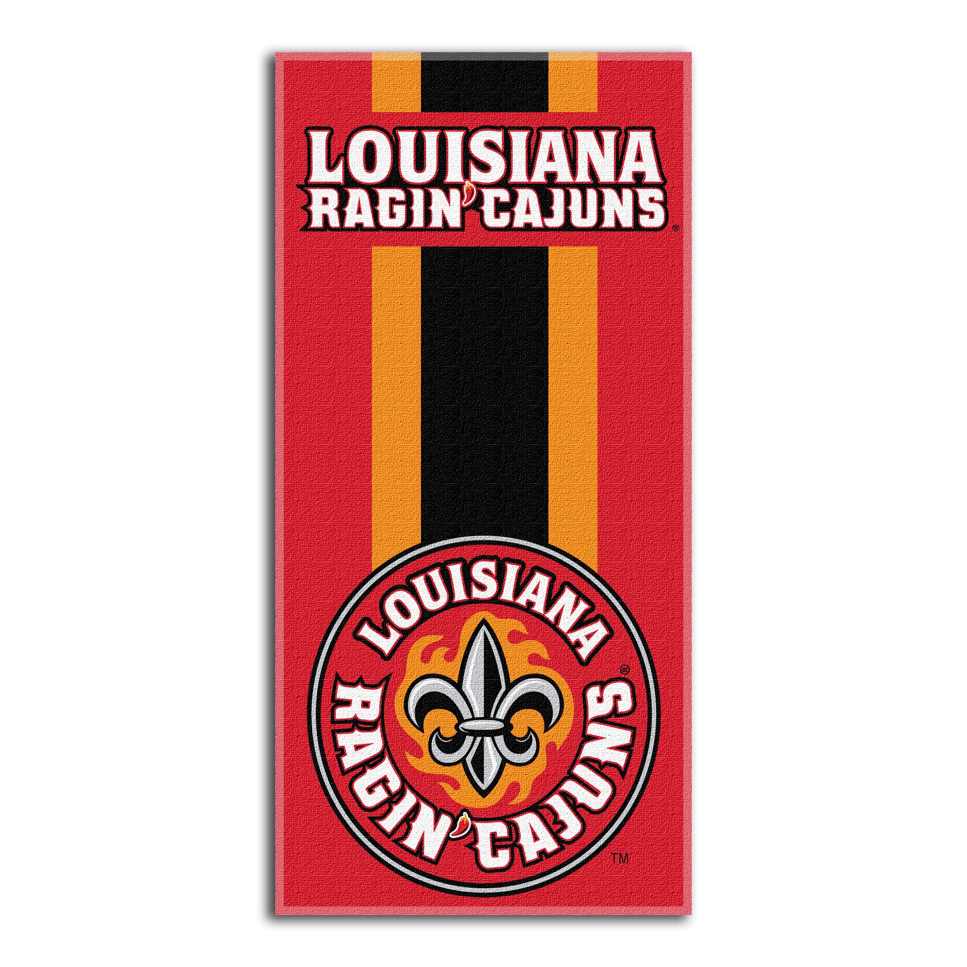 Northwest NCAA Louisiana Lafayette Ragin' Cajuns Unisex-Adult Beach Towel, 30" x 60", Zone Read