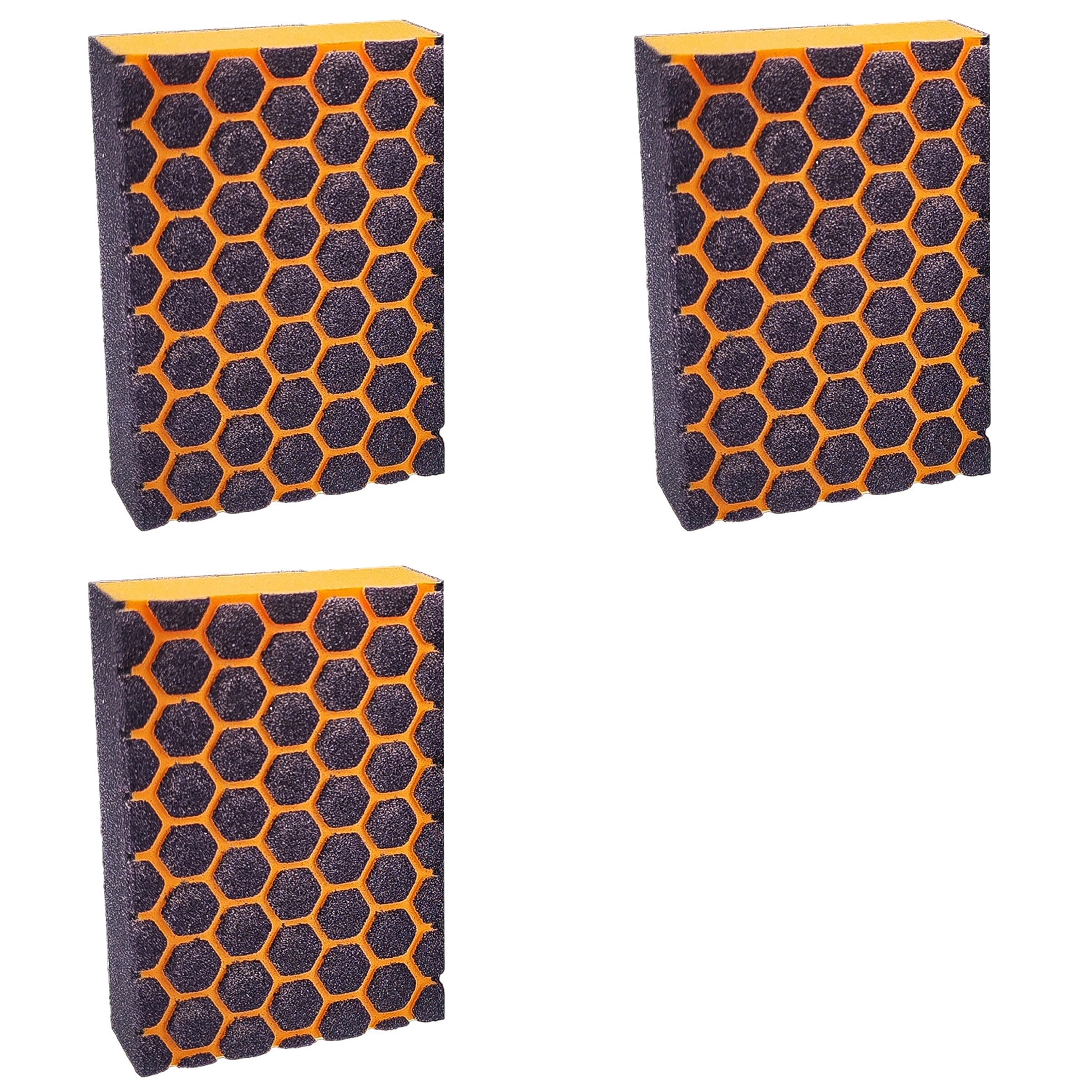 3 Pcs Crowded Sponges for Kitchens Stubborn Dirt and Polishing to Metal Surfaces Pan Scrubber Sponge