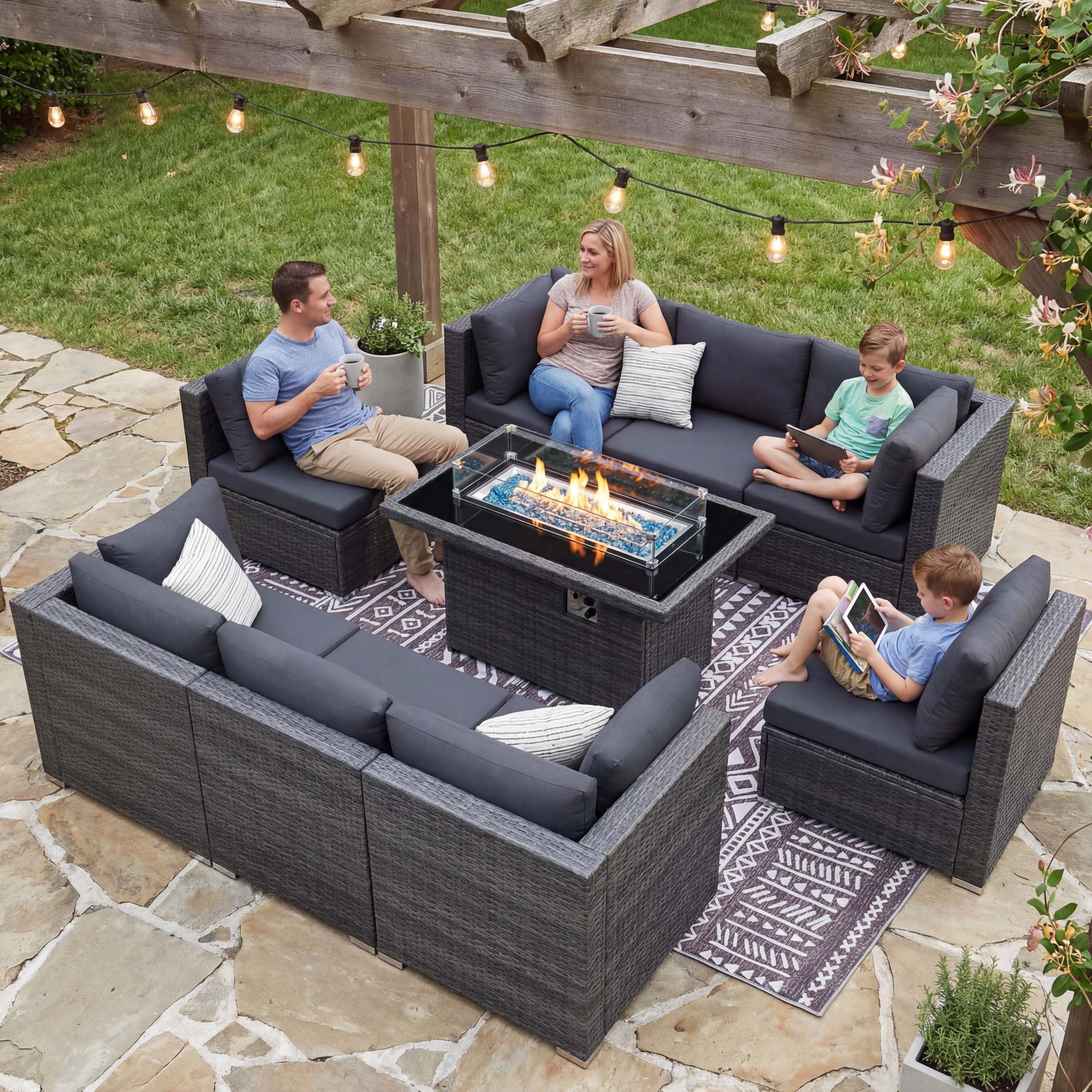 Amazon.com: NICESOUL 9 Piece Modern Oversized Outdoor Patio