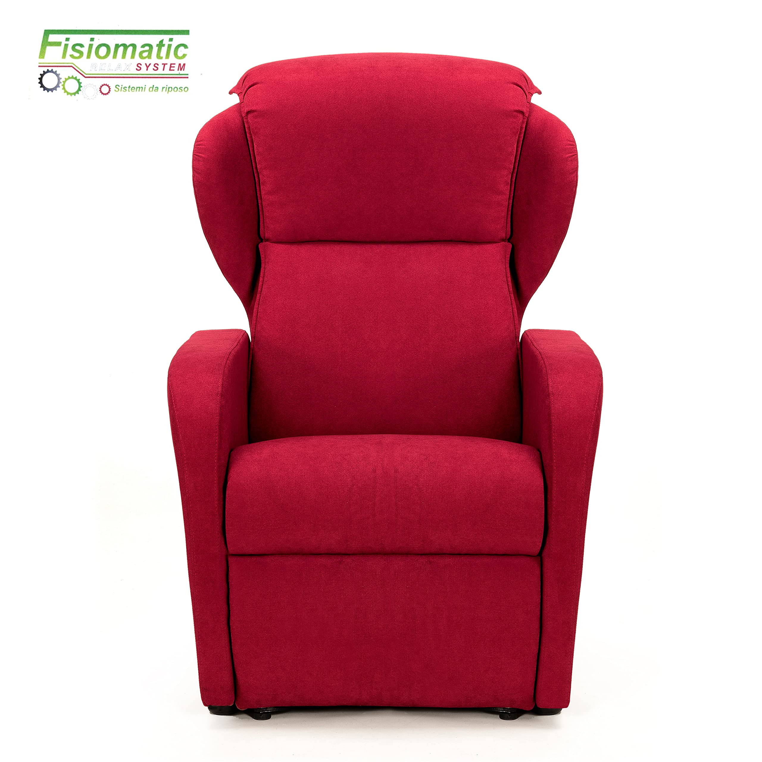 Fisiomatic® - Poltrona elettrica reclinabile - 2 motori indipendenti – Poltrona Anziani Made in Italy – Passaggio porte – Poltrona relax alzapersona – Mod.Chloe (Red)