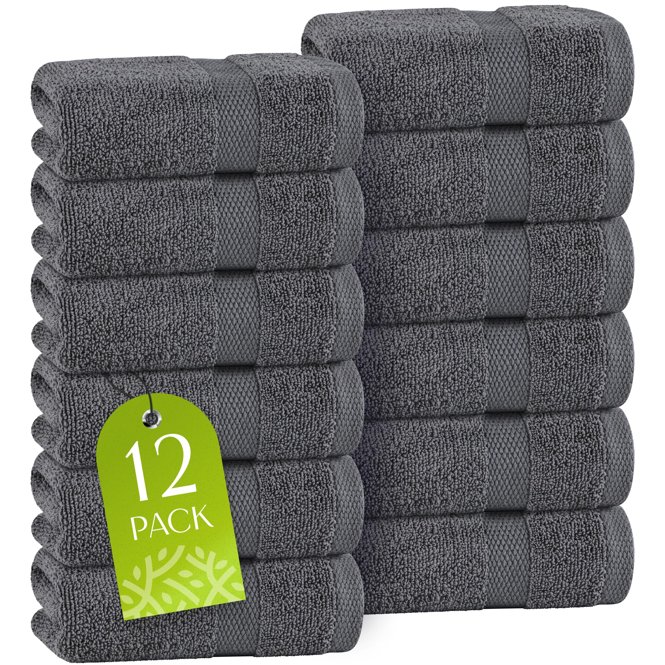 Wealuxe White Bath Towel Set - 6-Piece Absorbent Cotton -13