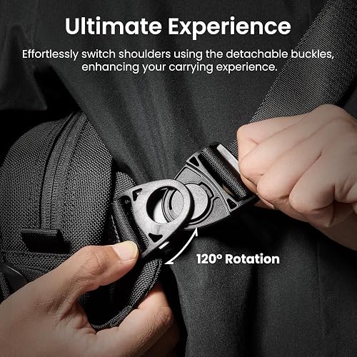 tomtoc Sling Bag 5.5L - Sac à Bandoulière Urbain Étanche pour Homme, Compatible avec ROG Xbox Ally/Switch 2/Steam Deck/DJI Osmo Pocket 3/Action 4/iPad Mini/, Sacoche bandoulière de Voyage (Noir) - 5