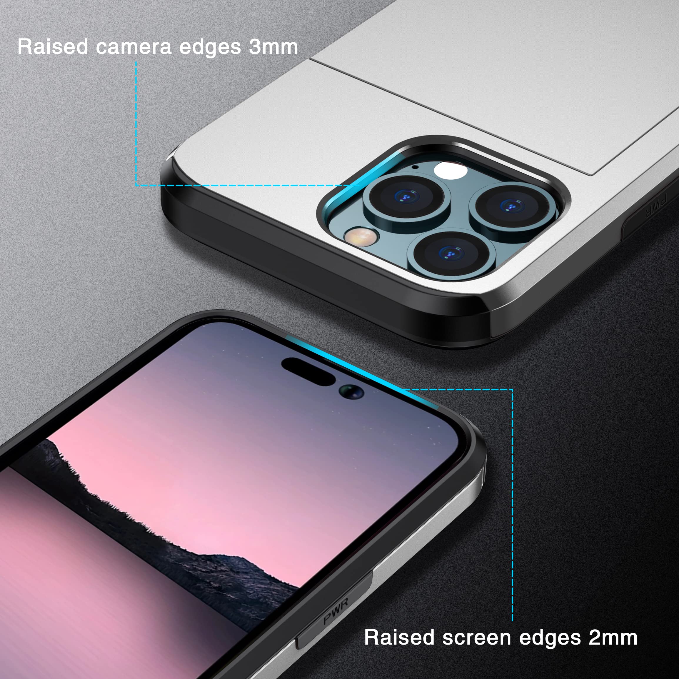 SORAKA Custodia per iPhone 12 Pro con portacarte Portafoglio