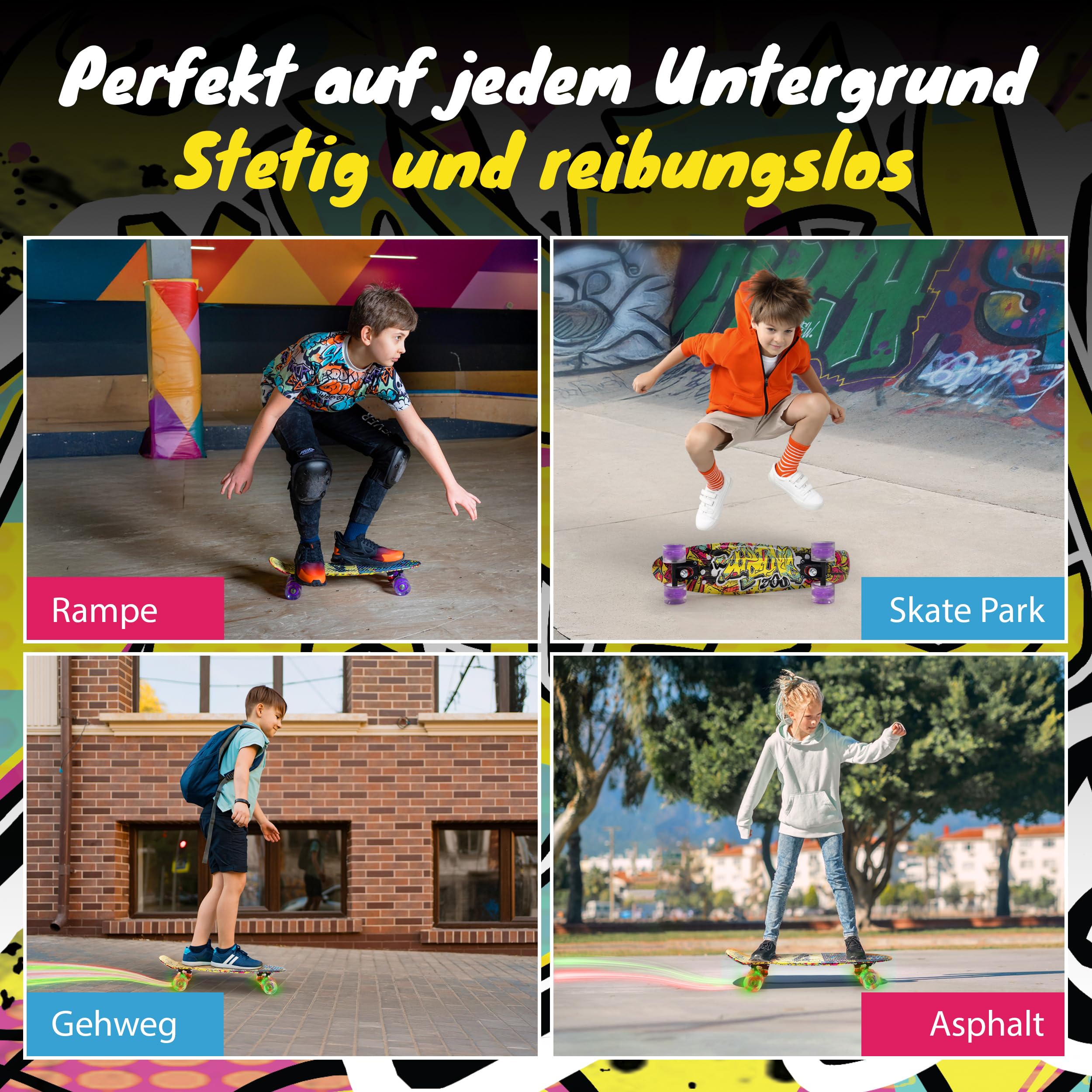 Skateboard: Qualität und Spaß auf der Straße – Dein Board für jeden Style und jedes Alter!