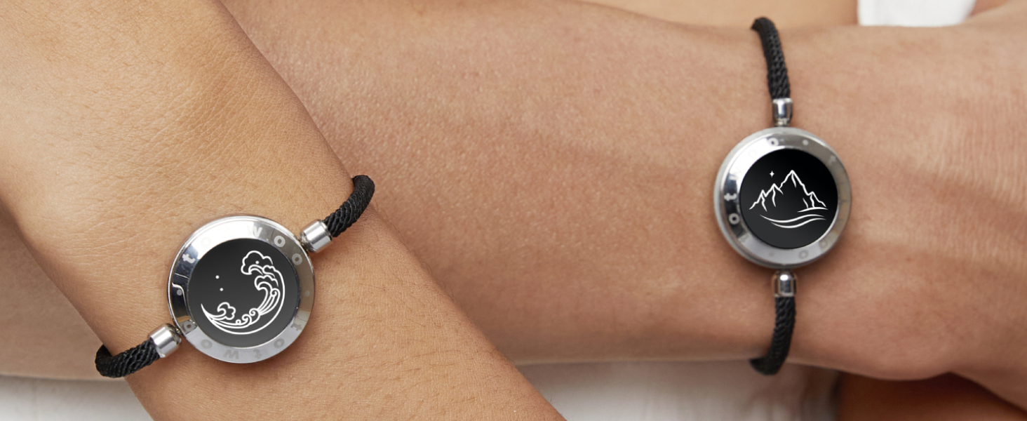 Amazon | [TOTWOO] スマートブレスレット ペア 着信通知·振動機能付き