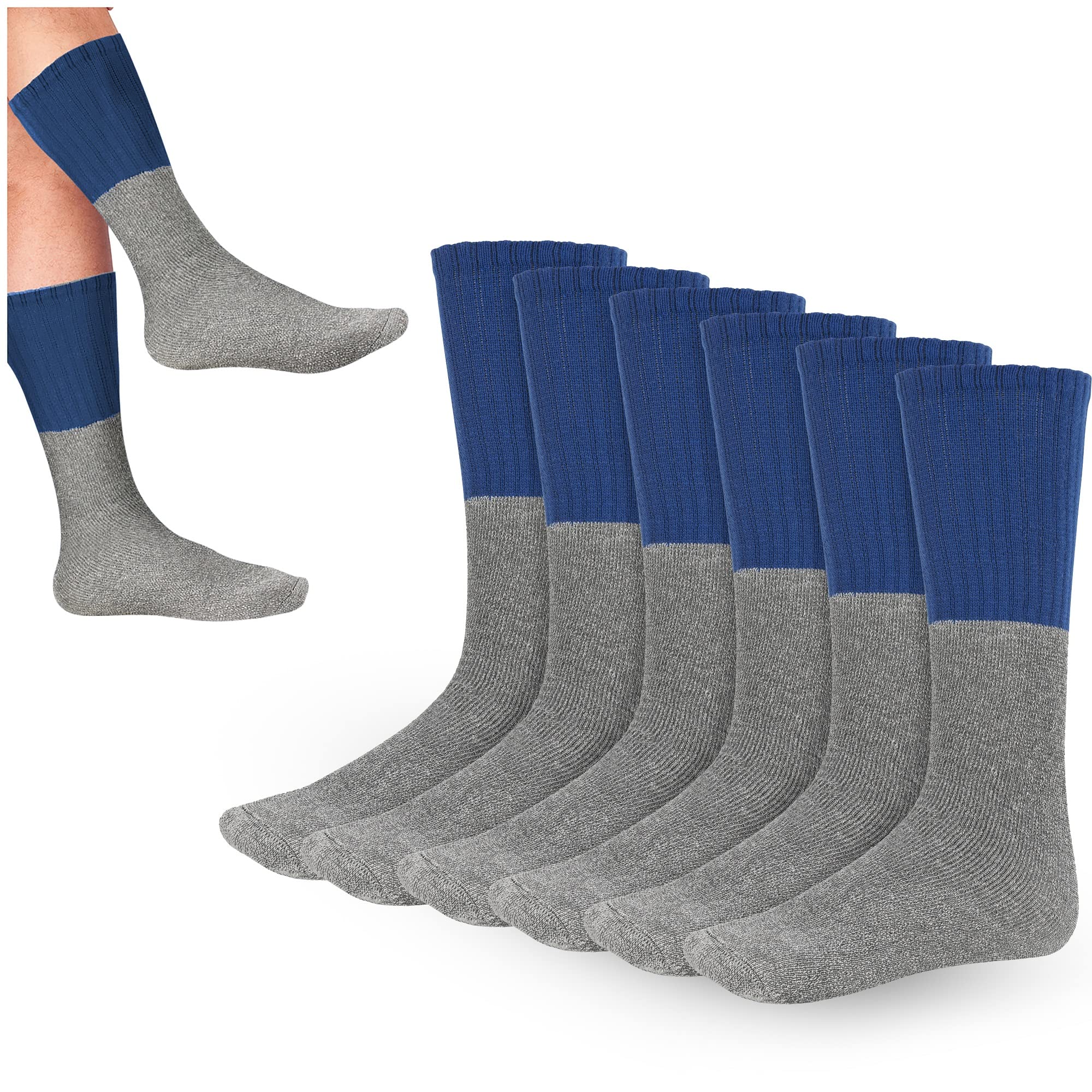 Rocky Cotton Boot Socks For Men & Women (Thermal & Insulated) Warm for Cold Work, Hunting, Fishing