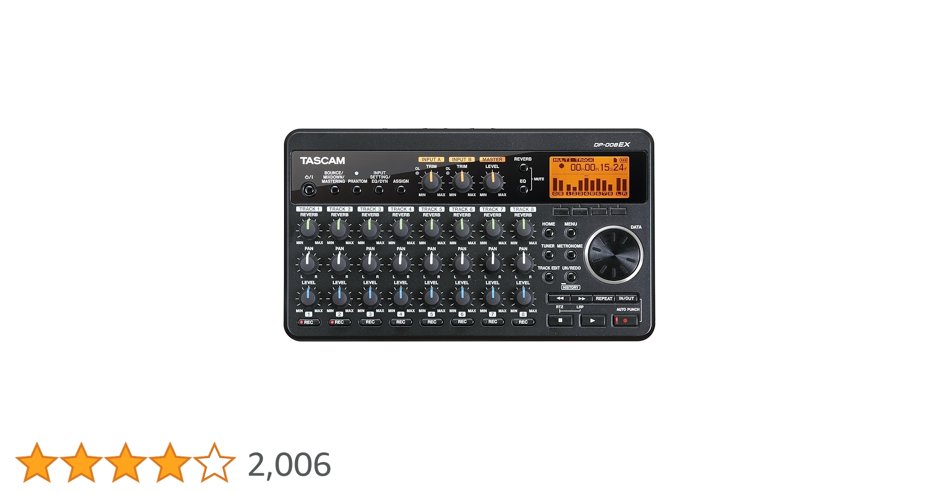 TASCAM DP-008EX Digital Portastudio 8-Track Portable Multi