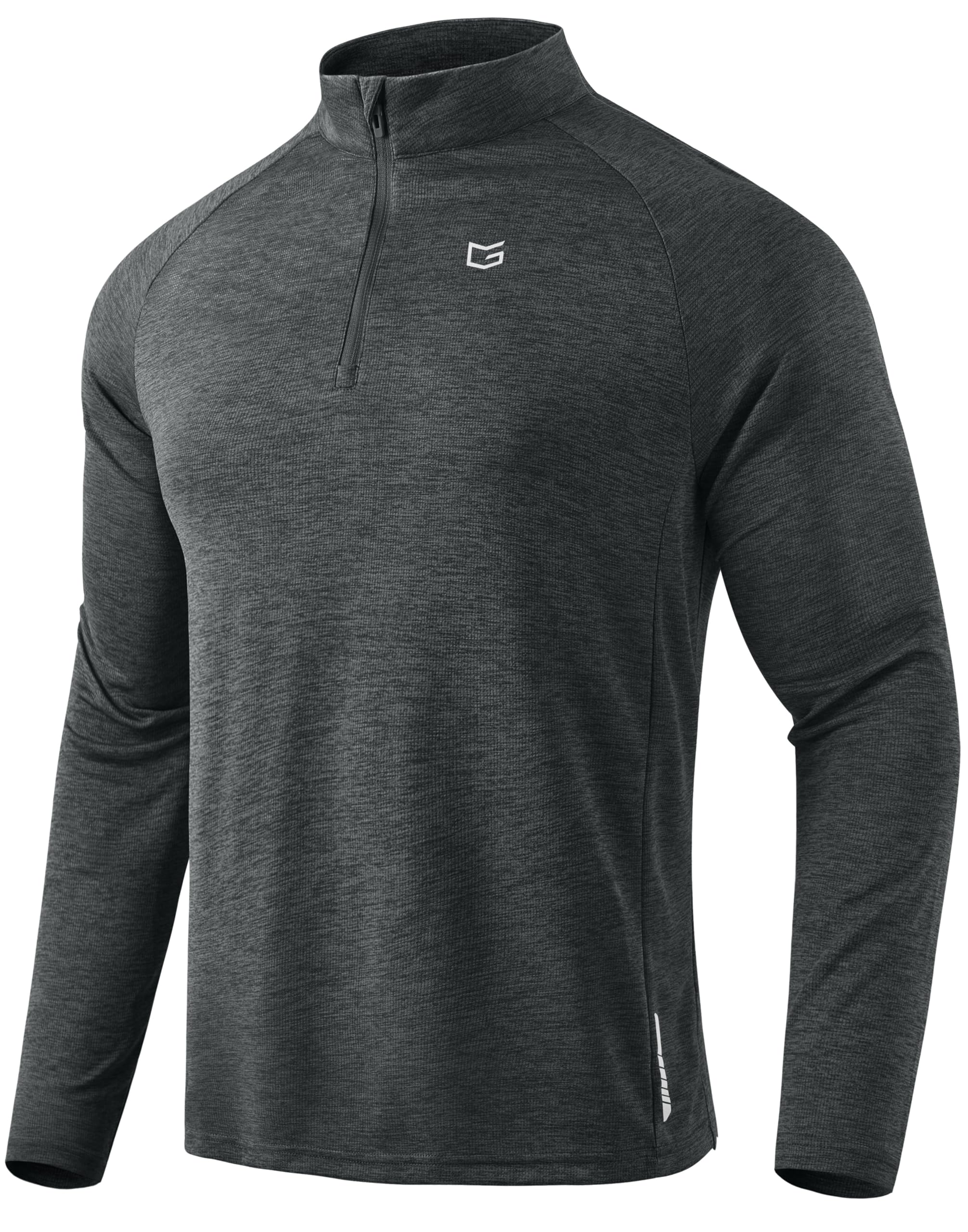 G Gradual Men's Quarter Zip Pullover Running Athletic Shirts Long Sleeve