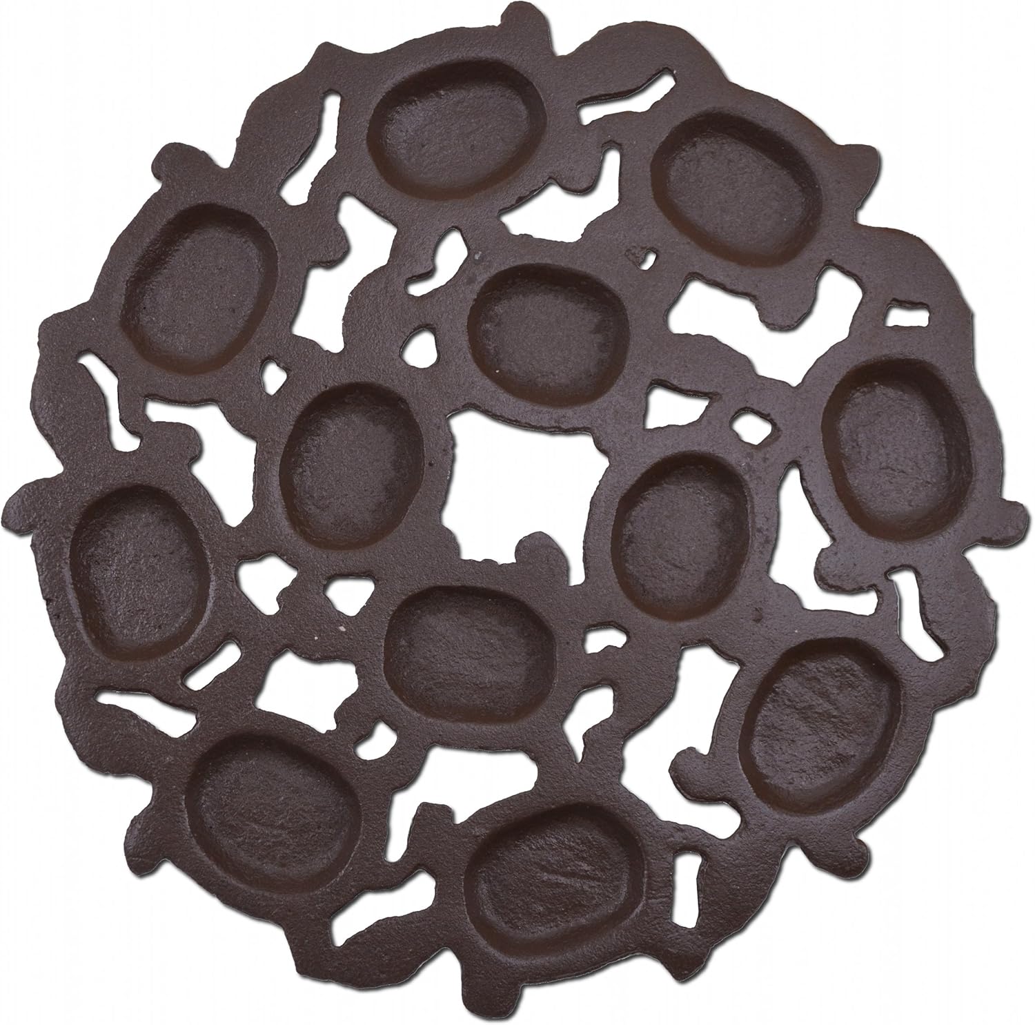 Baby Turtles Decorative Stepping Stone Rust Brown Cast Iron 10.25" Wide Flagstone : Patio, Lawn & Garden