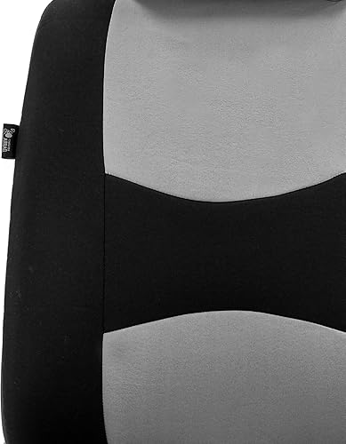 Miniatura 3 de Fundas FH GROUP FH-FB351102 multiuso de tejido liso para asientos con cinturón de seguridad incorporado, Gris