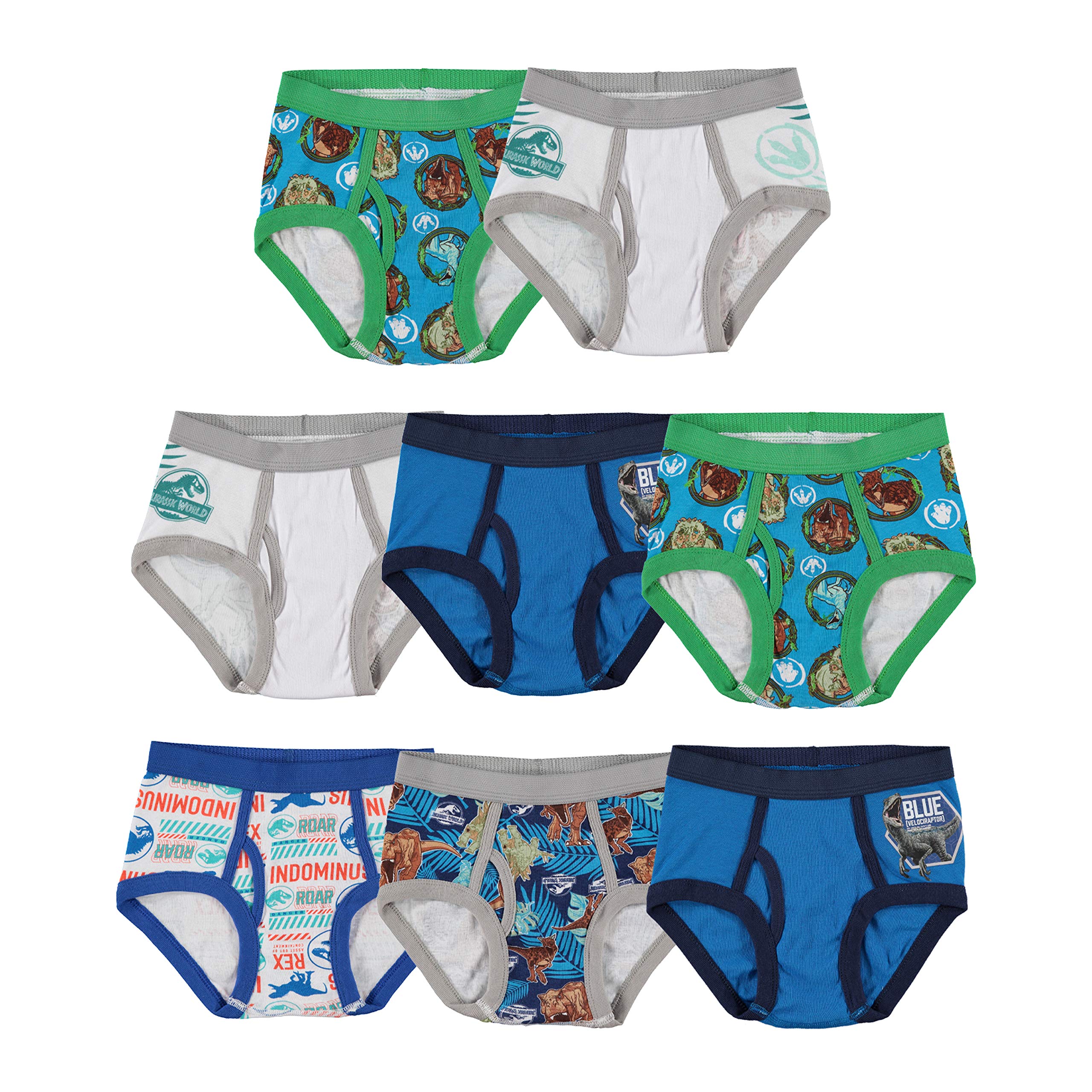 Jurassic World Boys Toddler 100 Combed Cotton Briefs Multipack Sizes 2 3t 4t 4 6 and 8