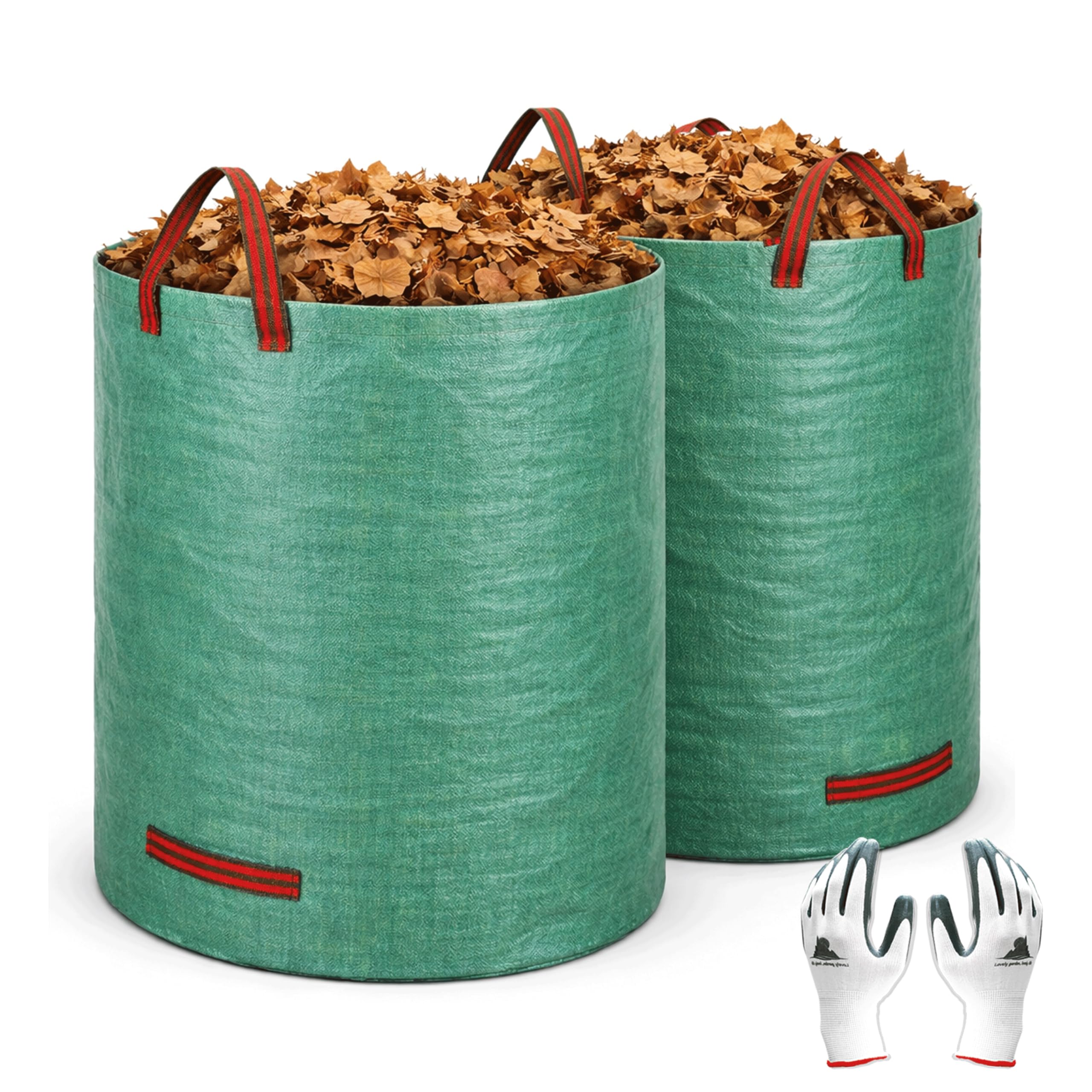 Amazon.com : Gardzen 2-Pack 132 Gallon Yard Waste Bags, Reusable