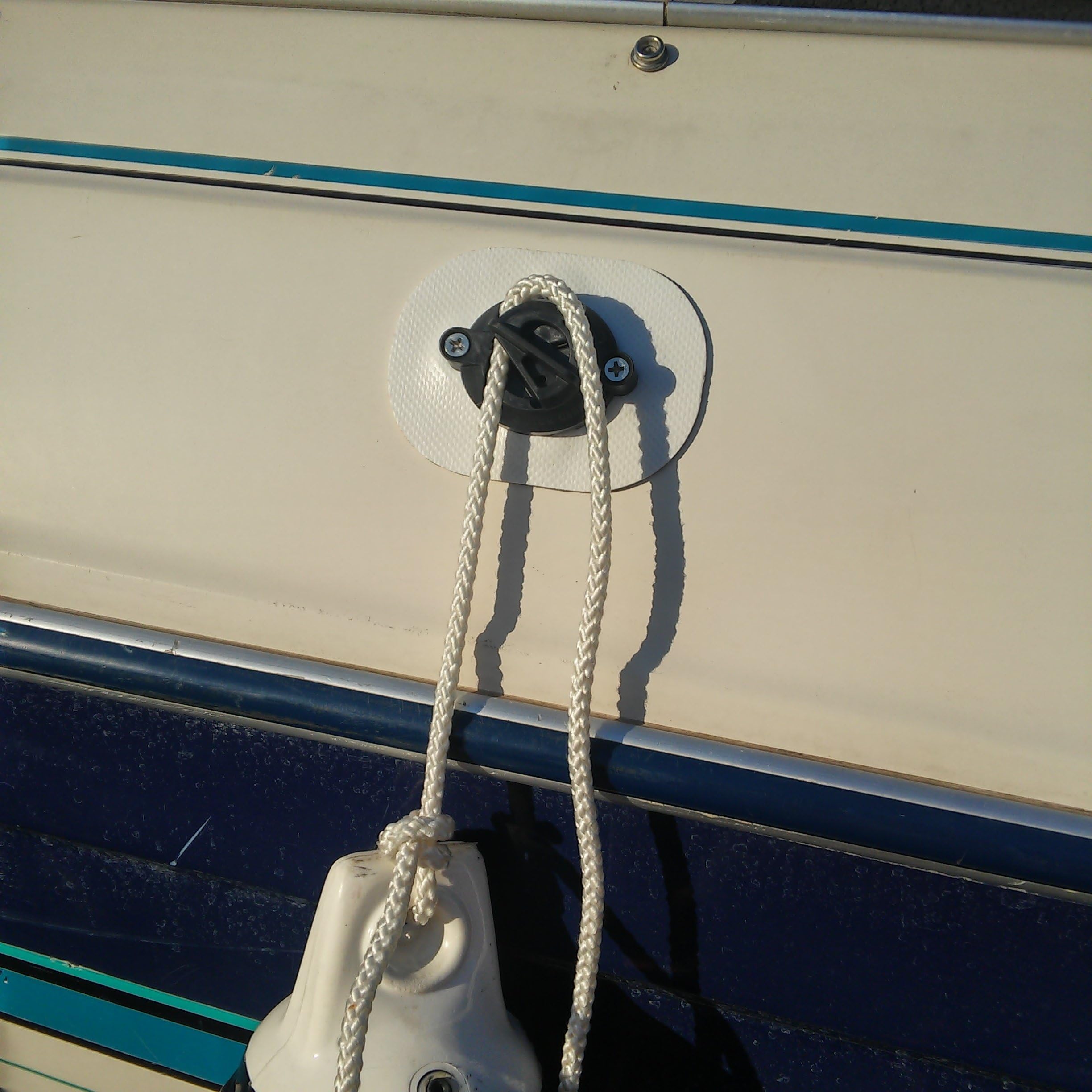 Quick Cleat Peel and Stick for Boat Fenders, for 1/4" Rope
